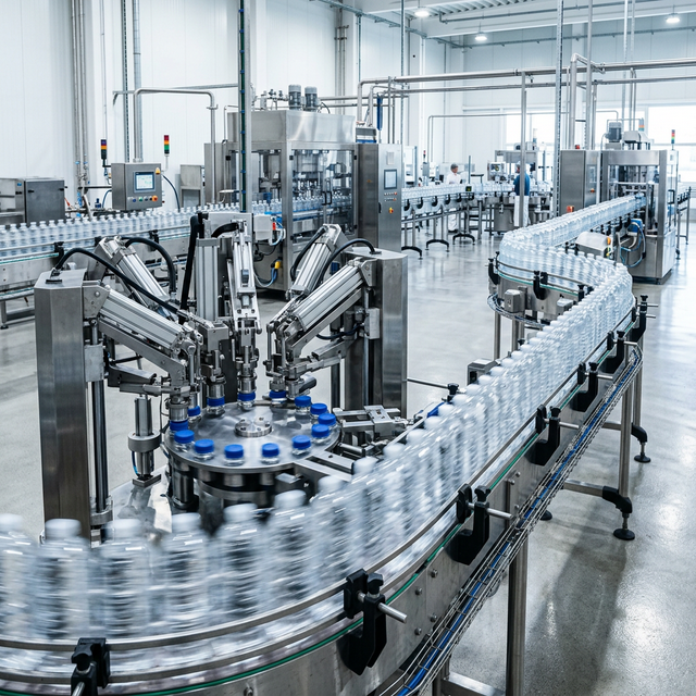 State-of-the-art automated water bottling plant